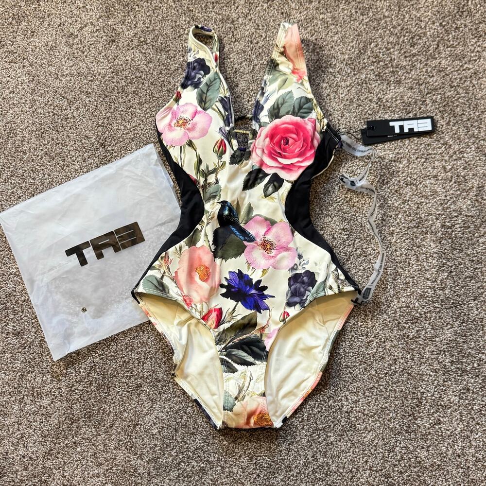 TA3 Sculpting Swimsuit Contour Rose Snake Plungey Triangle XXS Reg/Long NWT $188
